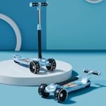 80.0% Off – Lifelong Foldable Kids Kick Scooter with LED Wheels & Adjustable Height – Capacity 50kg- for Baby 3+ Year Old boy & Girl – Skate, Blue