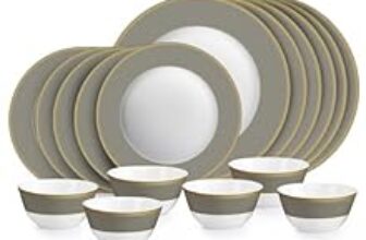 62.0% Off – CELLO Moonstone Solitaire Series Opalware Dinner Set of 18 Pieces For Family of 6 | Bone-Ash Free & Leadfree Opal Glass Microwave & Dishwasher Safe, Crockery Plates & Bowls Set For Daily Use & Gifting