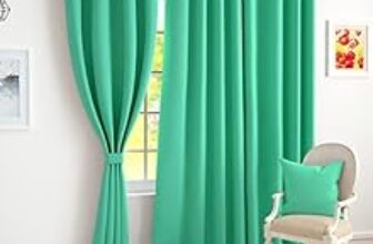77.0% Off – Story@Home 100% True Blackout Window Curtains 5 Feet Set of 2 | Plain Design | Room Darkening Curtain | Thermal Insulated Curtains for Living Room, Bedroom | (116 x 152 cm, Teal)