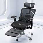 58.0% Off – DROGO Flow 360 Ergonomic Office Chair for Work from Home with Patented Flow Technology & Cable Mechanism | Gaming Chair with Trifold Footrest, 360°Adjustable Armrest, Headrest & Lumbar Support(Black)