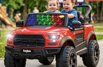 75.0% Off – Baybee Bronco Baby Battery Operated Jeep for Kids | Ride on Toy Electric Car with LED Lights & Music | Rechargeable Battery Big Cars with Parental Control | Kids Car to Drive 3 to 8 Years (Red)