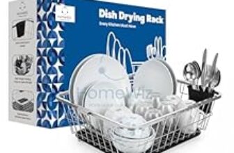 74.0% Off – HomeWiz Stainless Steel Large Utensils Drying Rack | Steel Dish Rack for Kitchen | Bartan Steel Stand | Dish Drainer Basket with Spoon Holder and Draining Tray | Utensil Stand | Size 22 x 43 x 56 cm