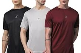 86.0% Off – ATICX Slim Fit Polyester Sports T-Shirt for Men – Round Neck Quick Dry Fit Half Sleeve Breathable Stylish Gym & Workout Tee – Lightweight Running Cycling Football Swimming Training Sportswear Top