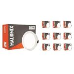 0.0% Off – Halonix Jazz 15W White Recessed downlighter | Cutout- 4 inch | Bright Recessed Ceiling Light | Led Downlighter with Surge Protection | Pack 10