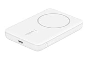 77.0% Off – Belkin Quick Charge Magnetic Wireless Power Bank 2500mAh for iPhone 13/13 Pro/13 Pro Max/13 Mini/12/12 Pro/12 Pro Max/12 Mini Compatible for Magsafe Covers – (BPD002BTWH, White, Sleek Design)