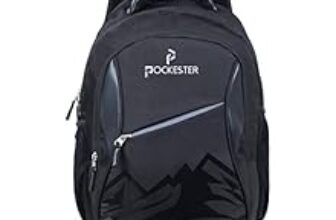 85.0% Off – Pockester Large 35 L Laptop Office College Unisex Backpack with rain Cover (Compatible with 15.6 inch laptops) (Black)