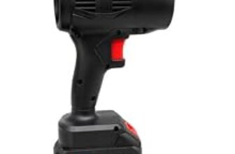 92.0% Off – 48V Cordless Spotlight, Max Power Link System, Handheld Rechargeable Torch, Black with Red Trigger