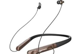 80.0% Off – Amazon Basics in-Ear Wireless Neckband with Mic, Up to 18 Hours Play Time, Bluetooth 5.1, Voice Assistance, Noise Cancellation, IPX4 Water-Resistance, Magnetic Earbuds (Brown)