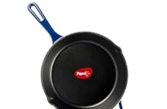 68.0% Off – Pigeon Imperi Cast Iron Fry Pan/Skillet, Free Silicone Grip, Pre-Seasoned,100% Healthy & Toxin-Free, Naturally Nonstick Frying Pan, Makes Food Tastier, Strong & Durable, Gas & Induction, Frypan 22cm