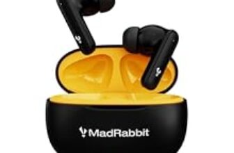 90.0% Off – MadRabbit Cosmo Bluetooth Truly Wireless in-Ear Earbuds with Mic, 30H Playtime, 10Mm Bass Drivers, 50Ms Low Latency, Ipx4, Touch Controls, Bt V 5.3, Type-C Fast Charging, Made in India (Black)