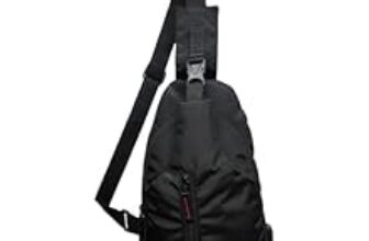 90.0% Off – Amazon Basics Cross Body Backpack with 3 Pockets for Unisex | USB Charger | Water Resistant | Suitable for Outdoor Activities | Black