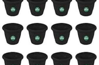 85.0% Off – TrustBasket UV Treated Plastic Round Pot (6 Inches) -Black Color – Set of 12