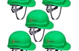 90.0% Off – Robustt X Shree JEE Safety Helmet Executive Ratchet Type Adjustment, Protection for Outdoor Work Head Safety Hat with Sweat Band (Green, Pack of 5)
