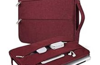 83.0% Off – Dynotrek Mock 15.6 inch Laptop Sleeve Case Pouch, with Handle Shockproof Protective Cover, Accessory Pocket, Briefcase Carrying Computer Hand Bag, HP, ASUS, Dell, Lenovo, Acer -Maroon Red