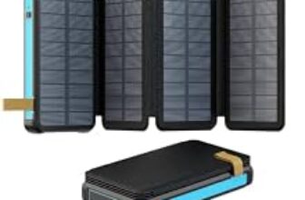 87.0% Off – LRSA Solar Power Bank, 20000mAh, Foldable Multiple Solar Panels, Portable Charger for Outdoor Use