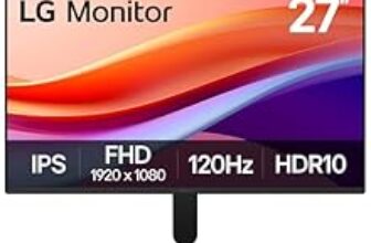 72.0% Drop – LG 27U411A 68.5 cm (27 Inch) FHD (1920×1080) IPS Monitor, 1ms(MBR), 120Hz, Anti-Glare, sRGB 99%(Typ.), HDR10, 3-Side Virtually Borderless, Reader Mode, Flicker Safe, VGA, HDMI, Slim Stand, Black