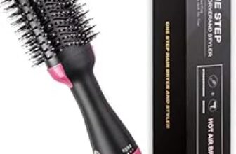 95.0% Off – Professional 1000W One Step Hair Dryer Brush and Volumizer 3-in-1 Hot Air Styler Ion Generator Hair Straightener Curler Comb Ceramic Tourmaline Blow Dryer for All Hair Types Frizz-Free Salon Results (Pack of 2)