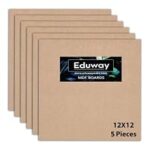83.0% Off – Eduway® 12×12 Inch MDF Board Wood Sheet for Mandala , Lippan, Resin Art & Craft, 4mm Thick, Pack of –5 – Premium Cardboard Material for Artists, Art and Craft Students – Hard Cutout in Small and Large Sizes (30×30 cms)