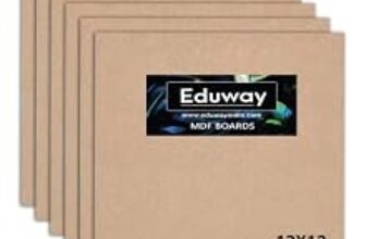 83.0% Off – Eduway® 12×12 Inch MDF Board Wood Sheet for Mandala , Lippan, Resin Art & Craft, 4mm Thick, Pack of –5 – Premium Cardboard Material for Artists, Art and Craft Students – Hard Cutout in Small and Large Sizes (30×30 cms)