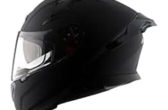 80.0% Off – Axor Apex Solid ISI ECE DOT Certified Matt Black Full Face Dual Visor Helmet for Men and Women with Pinlock Fitted Outer Clear Visor and Inner Smoke Sun Visor Dull Black(L)