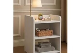 99.0% Off – CraftOnline Modern End Table with 2 Open Shelves | Multipurpose Bedside Table, Nightstand, Sofa Side Table, Living Room,Bedroom Storage Organizer, Home Office Apartment & Guest Room.