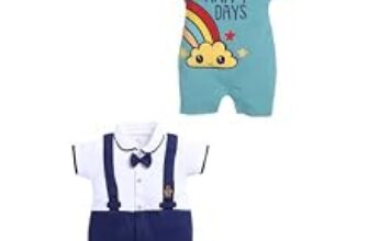 90.0% Off – BabyGo Baby Half Sleeve Rompers 100% Cotton Rompers for New Born Baby Boys|Daily Suits for Baby Boys & Girls| 6X9M|NAVY-GREEN1|Onesies| Infant Clothes | Pack of 2