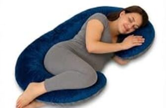 92.0% Off – Amazon Basics Full Body Pregnancy Pillow for Maternity,Baby Nursing,Full Body Support|C-Shaped-Washable Cover with Zip-Blue, Grey, Velvet