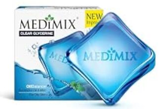 82.0% Drop – Medimix Clear Glycerine Oil Balance Bathing Bar Soap for Oily Skin 100g | Infused with Eucalyptus Oil & Mint