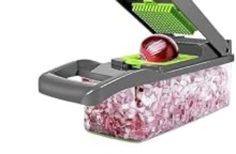 93.0% Off – Reqwekx Manual Vegetable Cutter 14-in-1 Food Chopper with 8 Blades Onion Chopper with Storage Box Multipurpose Slicer Dicer for Fruits