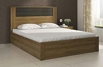 60.0% Off – Home Centre | Quadro Cosco King Size Bed with Hydraulic Storage | Engineered Wood | Brown | 1 Year Warranty