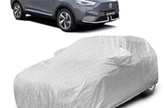86.0% Off – Sulfar 100% Waterproof Car Body Cover Compatible with Mirror for MG ZS EV with Long Lasting Durable Material (Triple Stitched, Full Bottom Elastic, Metallic Silver)