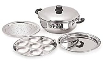 75.0% Off – Tosaa Big Induction Compatible Multi Purpose Kadai, 27 cm ,5 Plates, Silver
