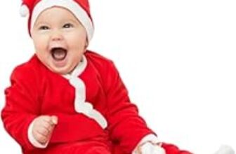 90.0% Off – DIKANG Santa Claus Dress for Kids – Unisex | Premium Santa Claus Christmas Dress for Baby Boys and Girls | Santa Costume Set for Kids with Jacket, Pant, Cap and Pouch for Christmas Party