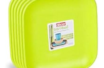 82.0% Off – Décor EcoLite Bamboo Dinner Plates | Non Toxic Reusable Dishwasher Safe Dinner Plates | Eco-Friendly Large Size Dinnerware Gift Set – Set of 6, Lime