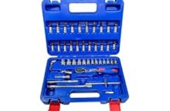 87.0% Off – AvitaDomus Hand Tool DN-2462 46-Piece 1/4″ (6.35mm) Drive Hex Socket Set with 72-Tooth Reversible Ratchet – CrV Steel Construction for Automotive, Construction, DIY & Engineering