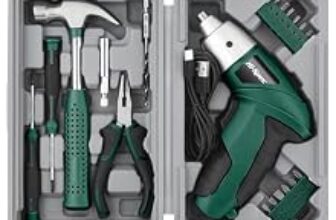 83.0% Drop – Hi-Spec Cordless Electric Screwdriver, Power Screw Driver Set with Pink Compact Tool Kit for Small Repair and Maintenance- Ideal Housewarming Gift,19 Piece (Green)