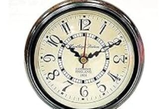 97.0% Off – Handmade Antique Wooden Table Top Clock Desk Clock – Unique Priced Antique Style Roman Number Home & Office Study Living Room Decoration Gift Item (Brown)