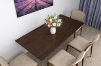 81.0% Off – INNOWIN Stunning Wall Mounted Foldable Dining Table 4-Seater | Engineered Wood | Dark Akacia Finish | Space Saving Design