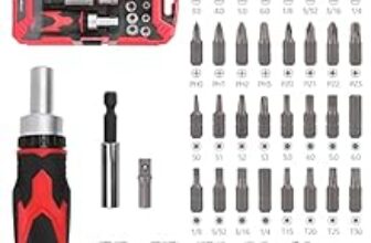 85.0% Off – amazon basics Magnetic Ratchet Screwdriver Set, Multicolour, 41-Piece, 8 by 4.6 by 1.2 inches