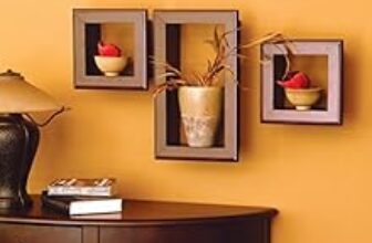 80.0% Off – Home Sparkle Set of 3 Wall Shelves/Frames Engineered Wood (Brown)