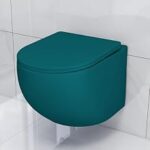 85.0% Off – Plantex Imported Ceramic Western Commode/Rimless Wall Hung Commode for Toilet/Washdown Flush Bathroom Western Toilet with Soft Close Toilet Seat – P Trap (Matt Blue)