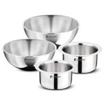 62.0% Off – Bergner TriPro Tri-Ply Stainless Steel 4 Pcs Cookware Combo Set of 14cm (1.3L) 16cm (1.9L) Topes and 20cm (2L) 22cm (2.5L) Tasras Less Oil Use Healthy Cooking – Induction and Gas Stove Ready