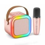90.0% Off – TinyHugs Mini Bluetooth Karaoke Machine – Portable Speaker with Microphone & LED Lights, Kids and Baby Music Singing Toy for Boys & Girls