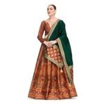 94.0% Off – PURVAJA Women’s Kanjiwaram Semi-Stitched Lehenga choli