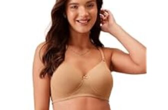 89.0% Off – Clovia Women’s Cotton Padded Non-Wired Full Cup Multiway T-Shirt Bra in Beige