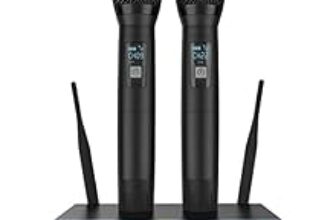 79.0% Off – Audio Array AM-W14 UHF Dual Wireless Premium Metal Microphone | 2X XLR Outs & 1/4″ Mix Out | Range up to 200ft/60m | Karaoke Singing, Wedding, DJ, Church | PA System, Amplifier, Mixer, Party Box