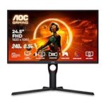 72.0% Off – AOC 25G3ZM/BK 24.5″ FHD Gaming Monitor, 240Hz Refresh Rate, 1ms GTG Response Time, 6 Game Modes, Freesync Premium, Low Input Lag, ShadowControl, HDMI & DisplayPort