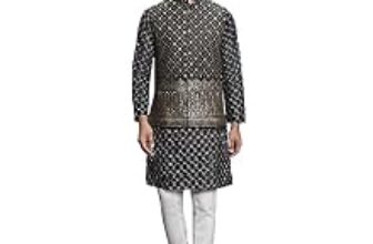 87.0% Off – SOJANYA (Since 1958 Men’s Silk Blend Kurta and Pyjama with Nehru Jacket