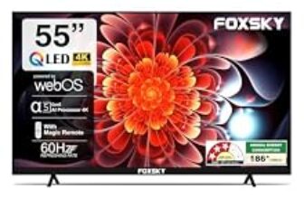 74.0% Off – Foxsky 139 cm (55 inch) Frameless Series QLED 4K Ultra HD LED Smart TV (WebOS) FS55GATV (Black)