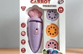 85.0% Off – HOMOZE Carrot Projection Flashlight Toy for Kids | 2-in-1 Image Projector Torch with 24 Picture Slides | Educational Light Toy, Easy Switch Design | Fun Learning Gift for Boys & Girls Ages 3+